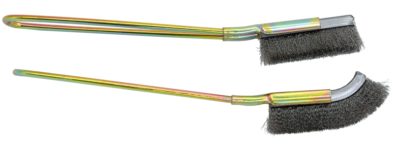 [159-V02] 2 Piece Stainless Hand Brush Set