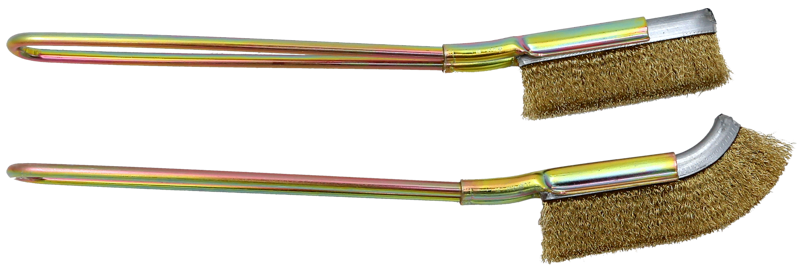 [159-V03] 2 Piece Brass Hand Wire Brush Set