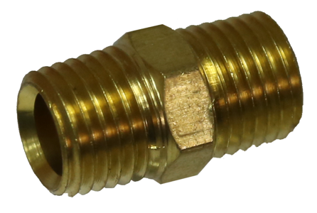 [159-X0808] 1/4" 1/4" NPT Male Nipple Brass