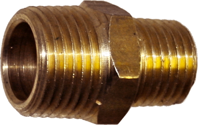 [159-X1208] 3/8" 1/4" NPT Male Nipple Brass