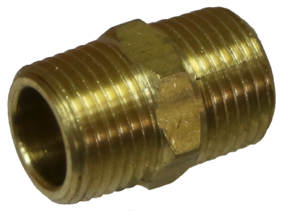 [159-X1212] 3/8" 3/8" NPT Male Nipple Brass