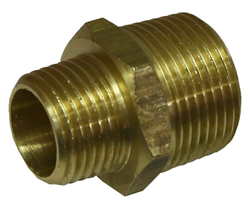 [159-X2416] 3/4" 1/2" NPT Male Nipple Brass