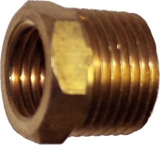 [159-X12F08] 3/8" .1/4" Male/Female Bush Brass