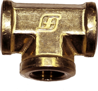 1/4" 1/4" 3 Way Female Tee Brass