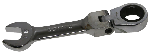 7/16 Inch 12 Point Stubby Flex-Head Ratchet Wrench