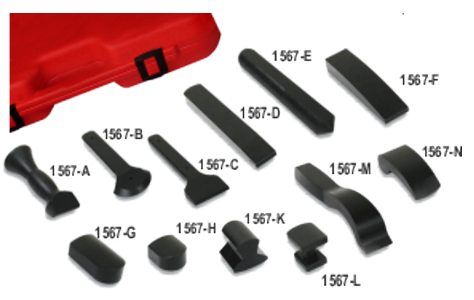 12 Piece Panel Beating Rubber Dolly Set