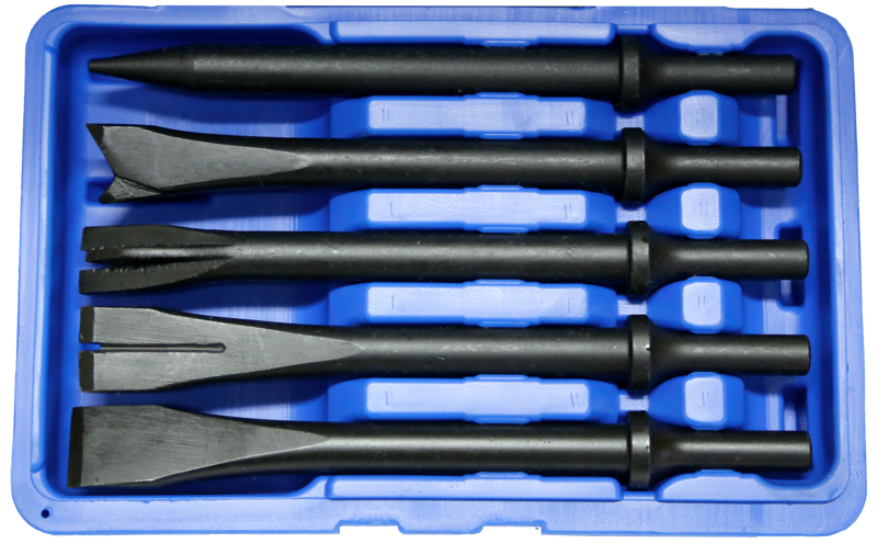 [159-8296] 5 Piece Air Hammer Chisel Set