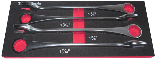 4 Piece SAE Dolphin Wr- 1.1/4 Inch 1.15/16 Inch 1.3/8 Inch 1.7/16 Inch