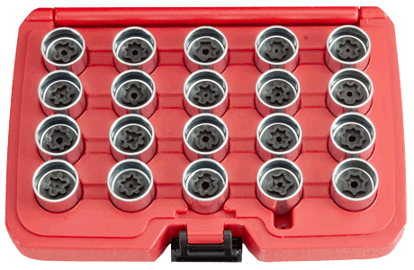 [59E-T65077] 20 Piece Audi Locking Wheel Nut Key Set