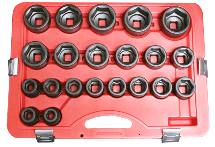 21 Piece 3/4 Inch Drive Standard Impact Socket Set 3/4"-2"