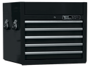 27"  Godfather 5 Drawer Top Chest - Black