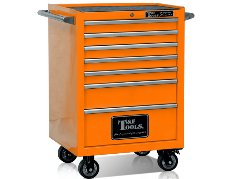 [59E-GF2707OR]  27" Godfather 7 Drawer Roller Cabinet - Orange