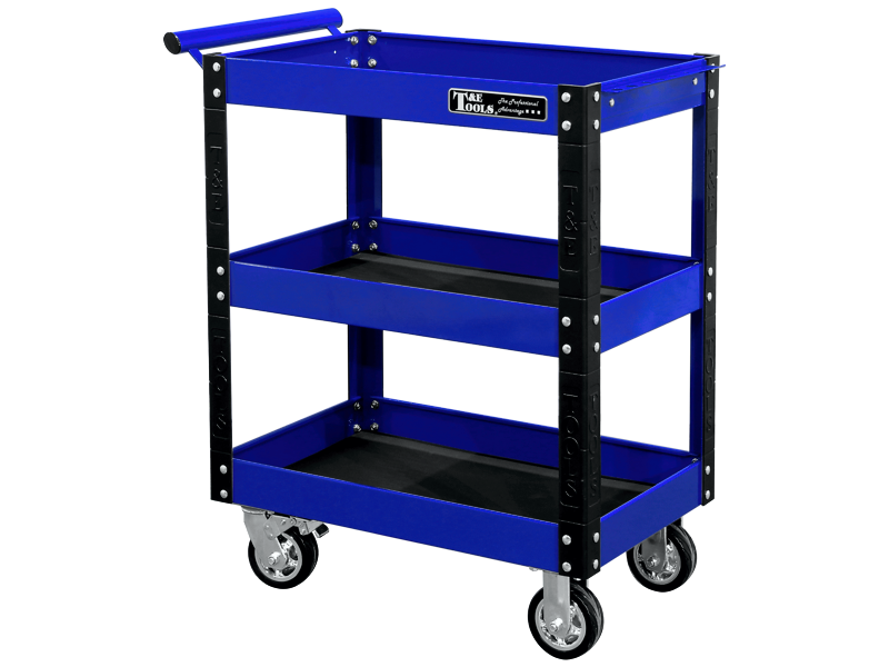 30"  Heavy Duty 3 Level Utility Cart - Blue