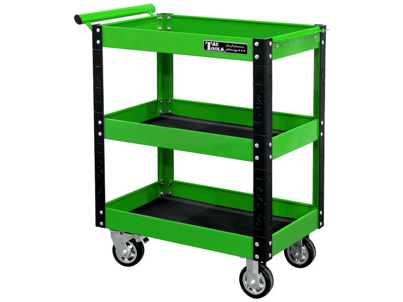[59E-GF30GR]  30" Heavy Duty 3 Level Utility Cart - Green