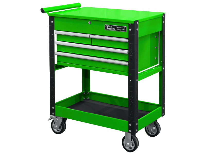 [59E-GF34GR] 30"  Heavy Duty 4 Drawer Utility Cart - Green