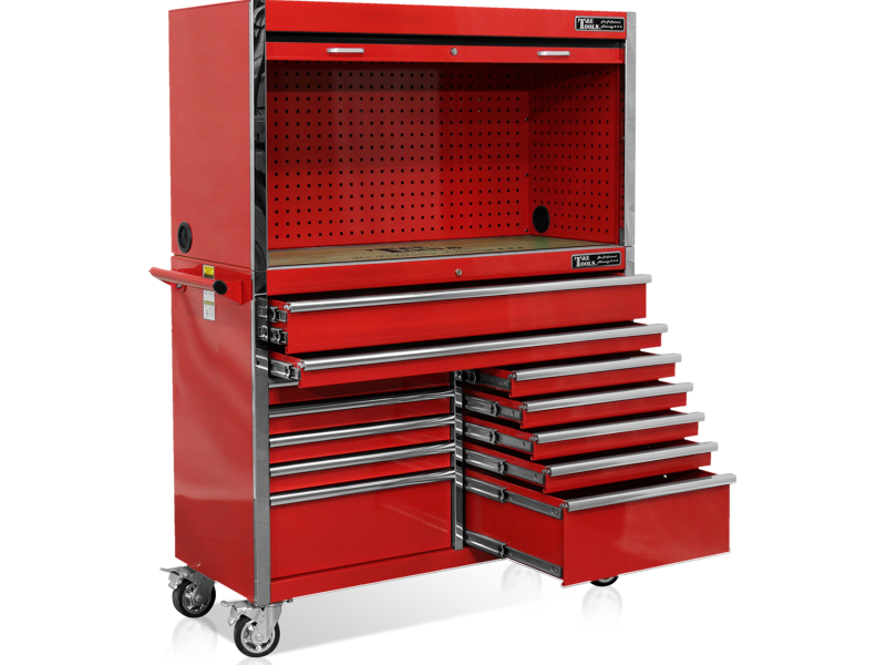  52" Tool Hutch & Cabinet Combo - Red