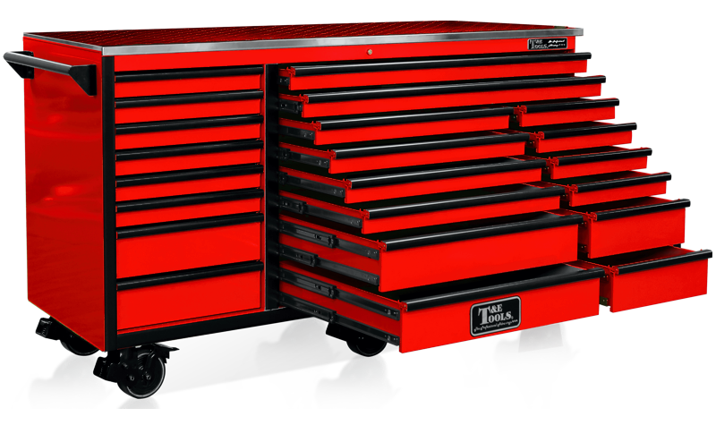 [59E-GF7622RD]  76" Godfather 22 Drawer Roller Cabinet - Red