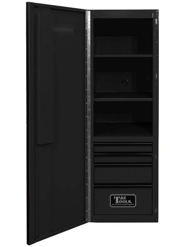 [59E-GF76L4BK]  76" Godfather 4 Drawer Left Hand Side Cabinet - Black