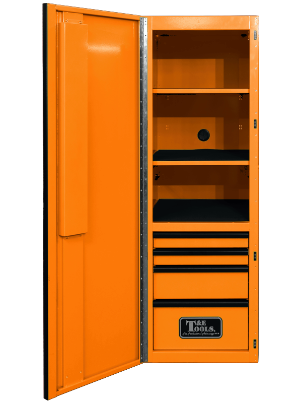 76" Godfather 4 Drawer Left Hand Side Cabinet-Orange