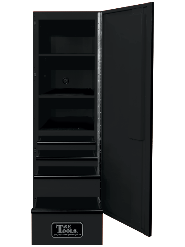 76" Godfather 4 Drawer Right Hand Side Cabinet-Black