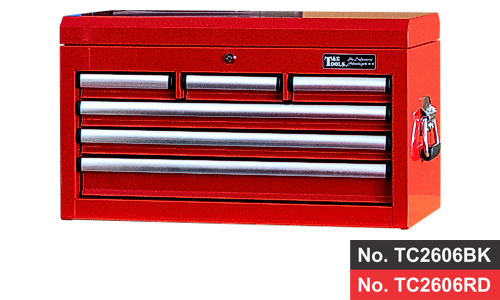  26" 6 Drawer Top Chest - Red