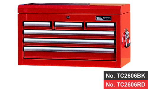 26"  6 Drawer Top Chest - Red