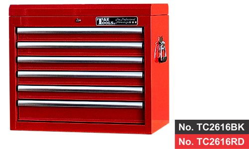  26" 6 Drawer Deep Top Chest- Red