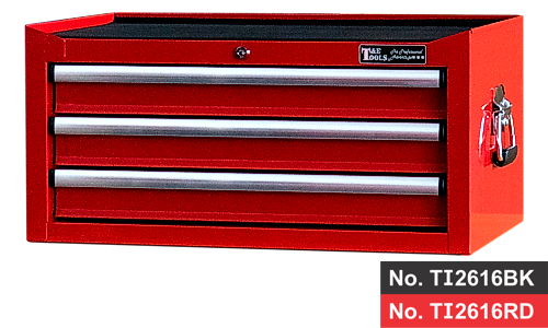 26"  3 Drawer Deep Intermediate Chest- Black