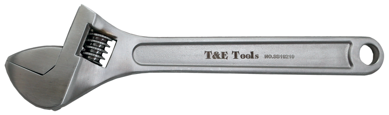 Stainless Steel 10"(250mm) Super-Satin Adjustable Wrench