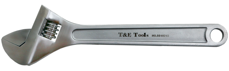 Stainless Steel 12"(300mm) Super-Satin Adjustable Wrench