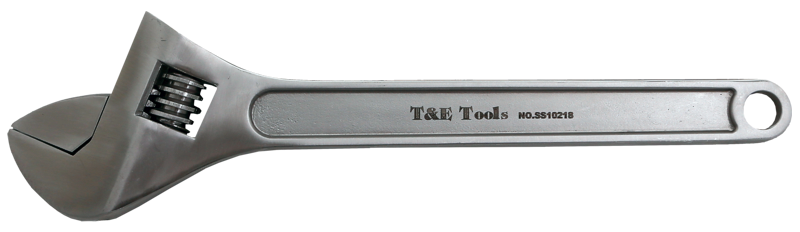 Stainless Steel 15"(375mm) Super-Satin Adjustable Wrench