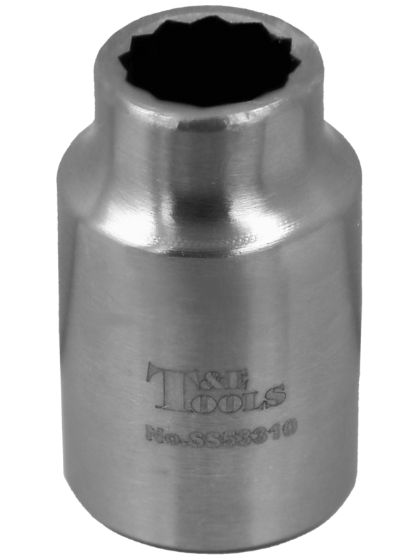 [59E-SS53310] Stainless Steel 10mm x 3/8" Drive 12 Point Socket 32L