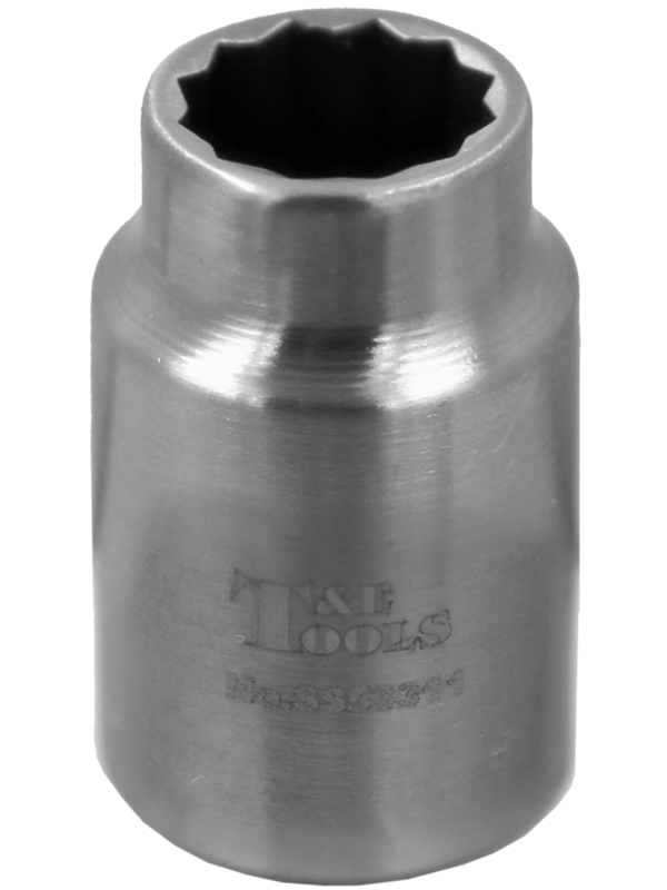 Stainless Steel 11mm x 3/8 Inch Drive 12 Point Socket 32L