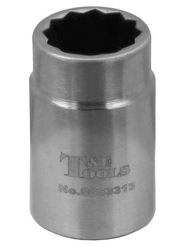 Stainless Steel 13mm x 3/8 Inch Drive 12 Point Socket 32L
