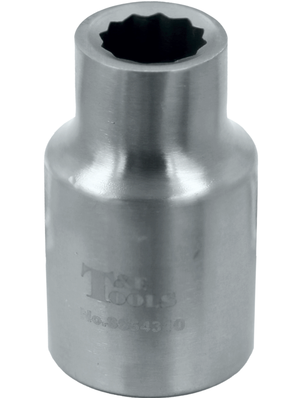 Stainless Steel 10mm x 1/2 Inch Drive 12 Point Socket 40L