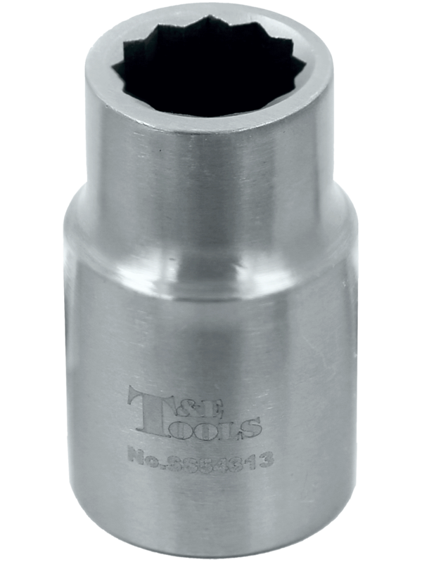 Stainless Steel 13mm x 1/2 Inch Drive 12 Point Socket 40L