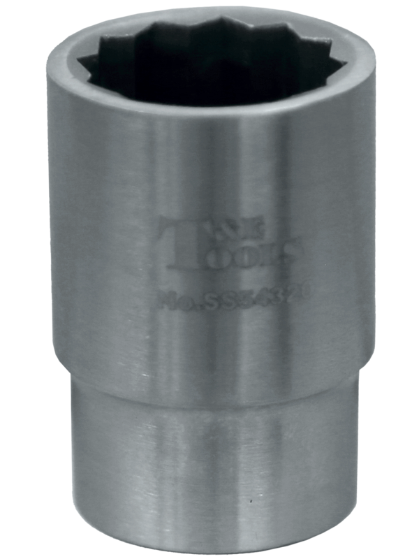 Stainless Steel 20mm x 1/2 Inch Drive 12 Point Socket 42L