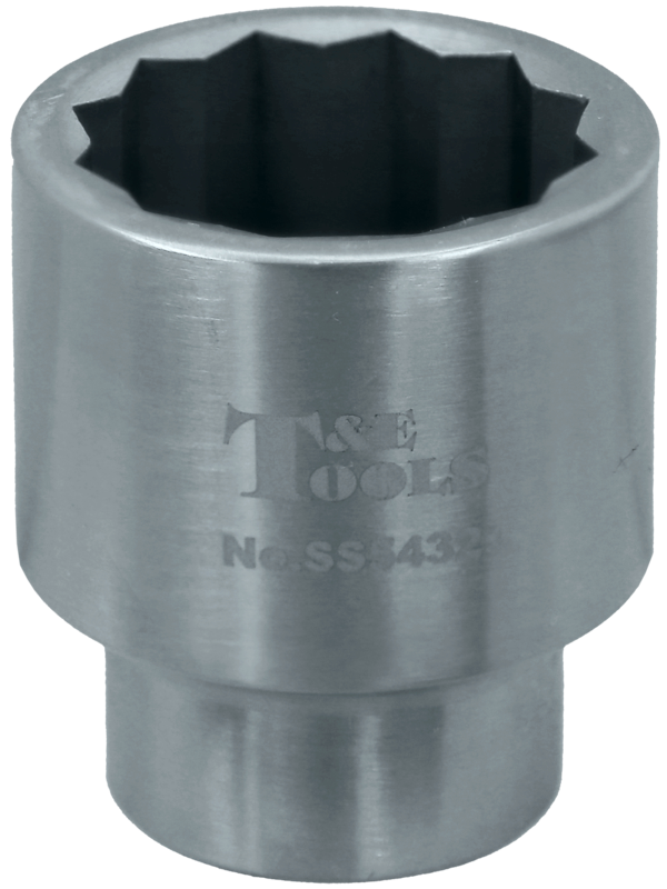 Stainless Steel 29mm x 1/2 Inch Drive 12 Point Socket 46L