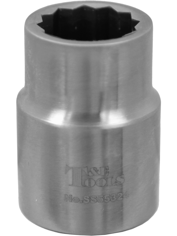 Stainless Steel 22mm x 3/4" Drive 12 Point Socket 55L
