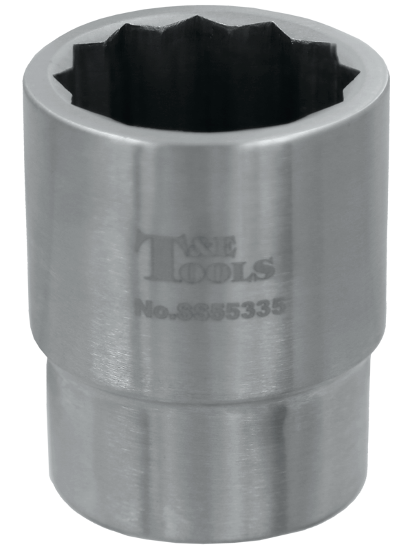 Stainless Steel 35mm x 3/4" Drive 12 Point Socket 60L