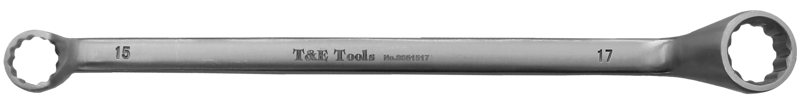 Stainless Steel 15 x 17mm Double Ended Long Ring Wrench 255L