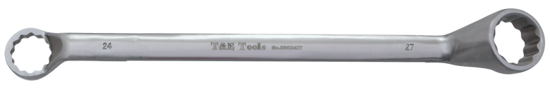Stainless Steel 24 x 27mm Double Ended Long Ring Wrench 340L