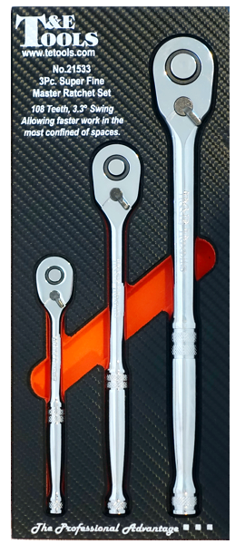 3 Piece Super Fine Master Ratchet Set