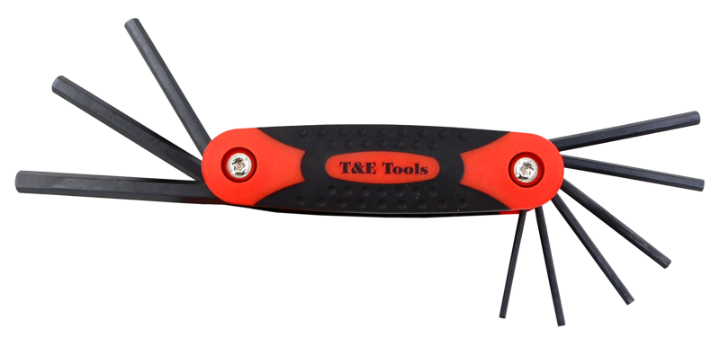 [159-6383] 9Pc SAE Fold Up Hex Key Set 5/64" -1/4"