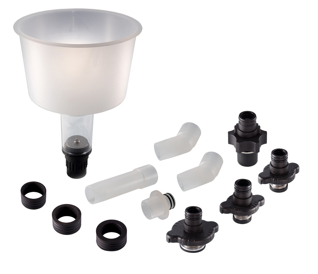[59E-12277] 12 Piece Coolant Refilling Funnel Set with Extensions