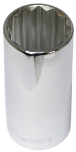 1.1/16" 1/2" Drive 12 Point Deep Socket
