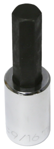 9/16" 1/2" Drive In-hex Socket 70mm Long