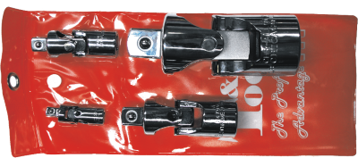 4 Piece Chrome Universal Joint Set 1/4 Inch 3/4 Inch