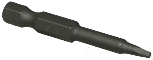 #0 Robinson Square 1/4" Hex Bit 50mm Long