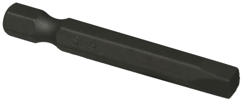 #4 Robinson Square 1/4" Hex Bit 50mm Long